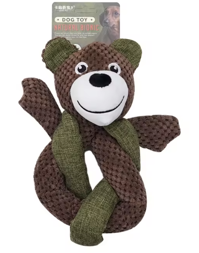 No Stuffing Crinkle Squeaky Dog Toys for Heavy Aggressive Chewers