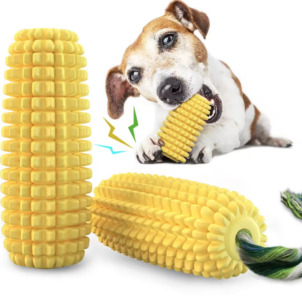 Indestructible Tough Durable Squeaky Corn Stick Toy