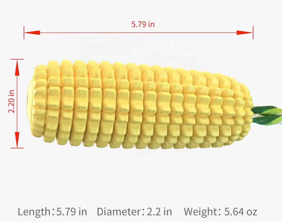 Indestructible Tough Durable Squeaky Corn Stick Toy