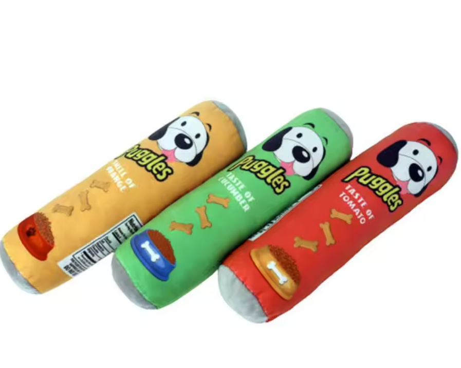 Cylindrical Resistant Soft Machine Washed Durable Chew Plush Stuffed Squeaky Dog Toy