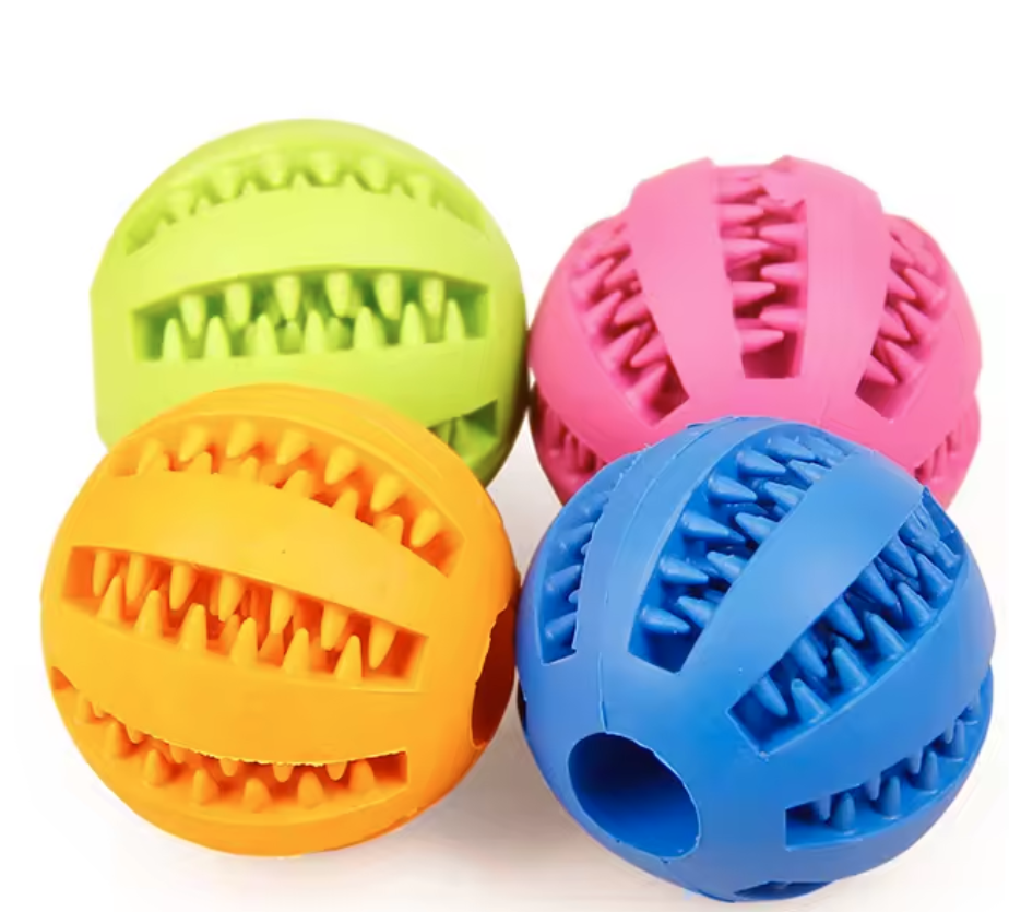 Tooth Cleaning Non Toxic Interactive Dog Food Ball - Blue